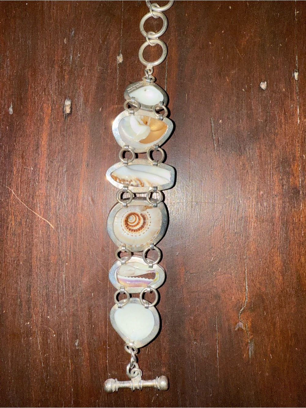 Charles Albert Sterling Silver Seashell Link Bracelet - Picture 3 of 7